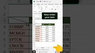 Split Cell Diagonally in Excel