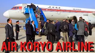 Air Koryo Airline. Tupolev TU-204 Airplane. Pyongyang Airport, North Korea. #northkorea
