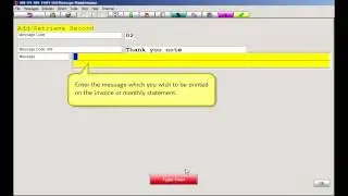 Standard Message Maintenance