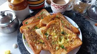 Bread Omlet Recipe🌸 || Easy And Instant Breakfast Recipe || Healthy Egg Omlet Recipe For Breakfast |