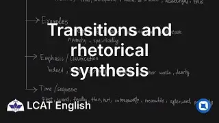 LUMS LCAT English | Transitions and Rhetorical synthesis | Qallam