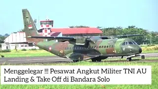 Sangar!!! Gagah nya Pesawat Kalong Milik TNI AU A-2905 Landing di Bandara Adi Soemarmo