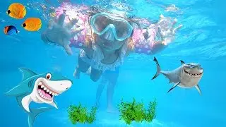 VLOG СОФИЯ в АКВАПАРКЕ КАТАЕМСЯ на ГОРКАХ, СОФИЯ НАУЧИЛАСЬ НЫРЯТЬ