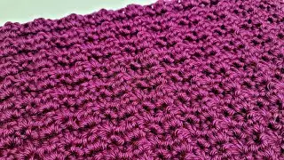 How To Crochet An EASY Stitch For Blankets and Scarfs - Double Crochet Trio Stitch
