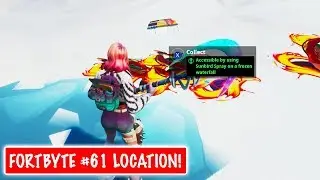FORTBYTE #61 LOCATION GUIDE, Accessible by using Sunbird Spray on a frozen waterfall (Fortnite BR)