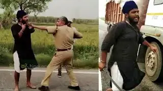 Sikh driver vs Up police in Shamli #FIGHT #UPPOLICE #SIKH