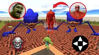 I Became HULK VS Giant Titan VS Sonic Maze Battle in Garry&rsquo;s Mod!!
