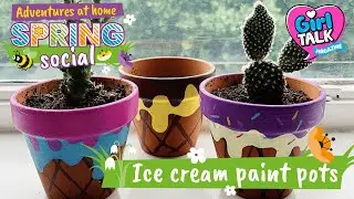 Make ice cream paint pots | Girl Talk magazine | #AdventuresAtHome Spring social | #Girlguiding