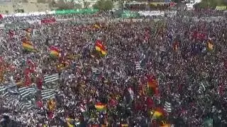 Aerial view of gigantic PDM Quetta Jalsa Pakistan