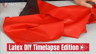 So repariert man eine rote chlorierte Latex Leggins | How to repair a red chlorinated latex leggings