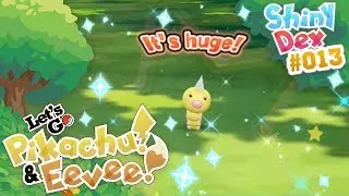 FIRST SHINY IN POK&Eacute;MON LET'S GO PIKACHU AND EEVEE! SHINY WEEDLE!