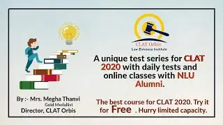 CLAT 2020-Best Course and Test Series By NLU Alumni and Experts| Free Trial| Consortium Based | Engl