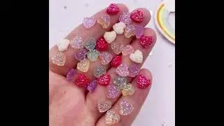 AB Resin 8mm Bling Candy Color Mini Sweet Heart Ore  