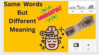Homophone words|Same Word Different Meaning  |Words having Same sound but different meaning | 🤔