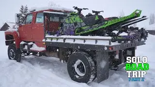 F800 Sled Hauler + Riding with KLIM - Solo Snowmobiling Road Trip (PART 2)