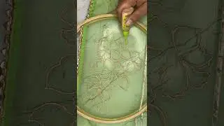 #fabricpainting on #organza #organzasarees #organzadupatta #painting #art #fevicrylhobbyideas #diy