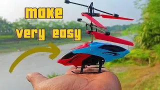 DIY RC Toy Helicopter | Homemade Remote Control Helicopter Project🚁🛩️🚲