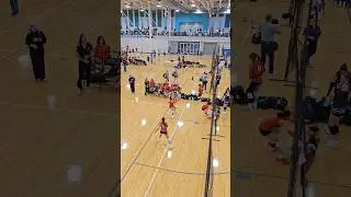 😲 AMAZING One Fist Hustle Save! Libero Refuses To Let It Drop! #Volley #Hustle #Save #Libero #ForYou