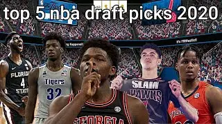 top 5 nba draft picks 2020