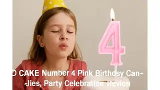 🎂 PHD CAKE Number 4 Pink Birthday Candles, Party Celebration Review 🎂