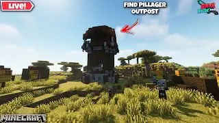 🔴 Dark Break SMP: Pillager Outpost Find & Village Raid LIVE!" || Join Us Public SMP