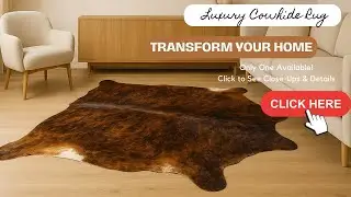 Transform Your Home with This Rare Dark Brindle Cowhide Rug