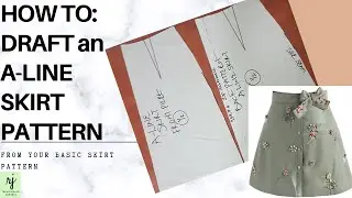 How to make an A-LINE SKIRT Pattern|| DIY A-LINE SKIRT PATTERN TUTORIAL|| REMI JUNAID