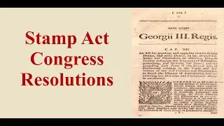 Stamp Act Congress Resolutions