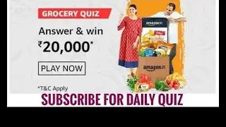 Amazon Grocery Quiz Answers Today | Win 20000 Amazon Pay Balance | Quiz | Vikas Kohli | March 2021