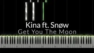 Kina - Get You The Moon ft. Sn&oslash;w Piano Tutorial Cover