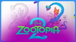 Zootopia 2 coloring page - Snake, Bunny & Fox