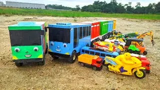Mobil truk tronton panjang penuh mobil mobilan mobil monster truk pencapit mobil beko bus tayo 34