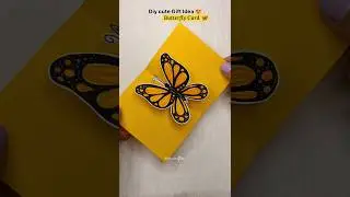 Diy Butterfly pop up card🦋🥰 |  Diy butterfly Card idea #shorts #ytshorts #craft #diy #butterflycard