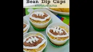 Superbowl appetizer Football Party Bean Dip Cups