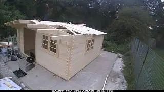 Log cabin installation timelapse | Quick Garden | Pineca Group