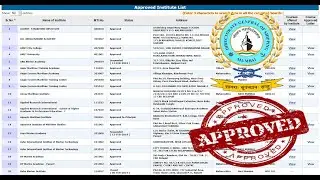 List of D.G Approved Institutes.