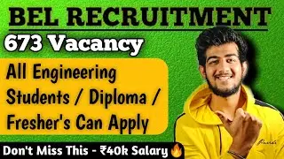 bel recruitment 2021 - bel recruitment 2021 how to apply online - ₹40,000 Salary BE BTECH Jobs