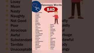 Synonym of BAD | Different ways to say BAD| Learn English#shorts #shortsfeed #youtube_shorts