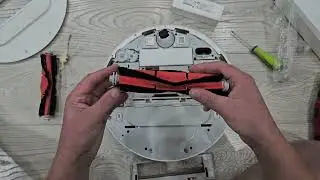 MI ROBOT VACUUM-MOP Замена аккумулятора, щёток и фильтра.