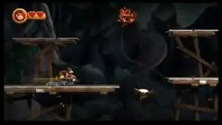 Donkey Kong Country Returns (Wii 720p) World 1-6: Crazy Cart