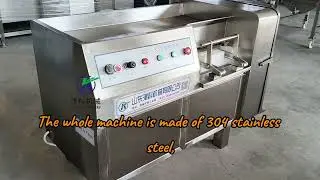 The beef dicing machine can be used for dicing frozen pork,beef,with an hourly output of 1000-1200kg
