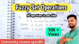 Fuzzy set operations in soft computing | Union, Intersection, Complement, sum, difference, product