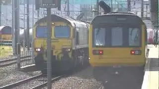 Freightliner 66523 Cement Train passing Newcastle