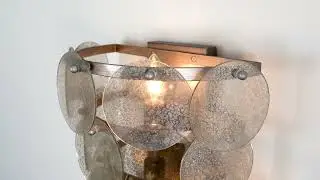 Nevad Silver Wall Lamp: Mercury Glass Discs, Tiered Design | Lamp Genius
