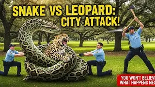 Rescue Heroes Confront Colossal Python to Free Leopard!