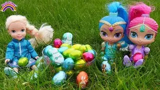 Easter Egg Hunt Elsa and Anna Toddlers w/ Shimmer and Shine!