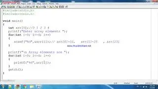 Array By User Input Method in C programming