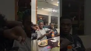 Lisa Quama and Champion Rolie run away from paying bill.