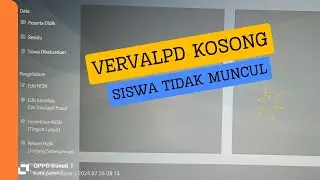 VERVALPD KOSONG SETELAH SINKRONISASI DAPODIK, INI SEBABNYA !!