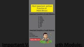 math library in python #java #python #python3 #pythontutorial #math #library  #code #coder #prank